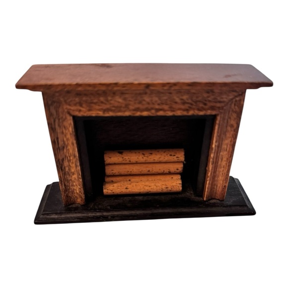 Other - Vintage dollhouse miniature wooden fireplace